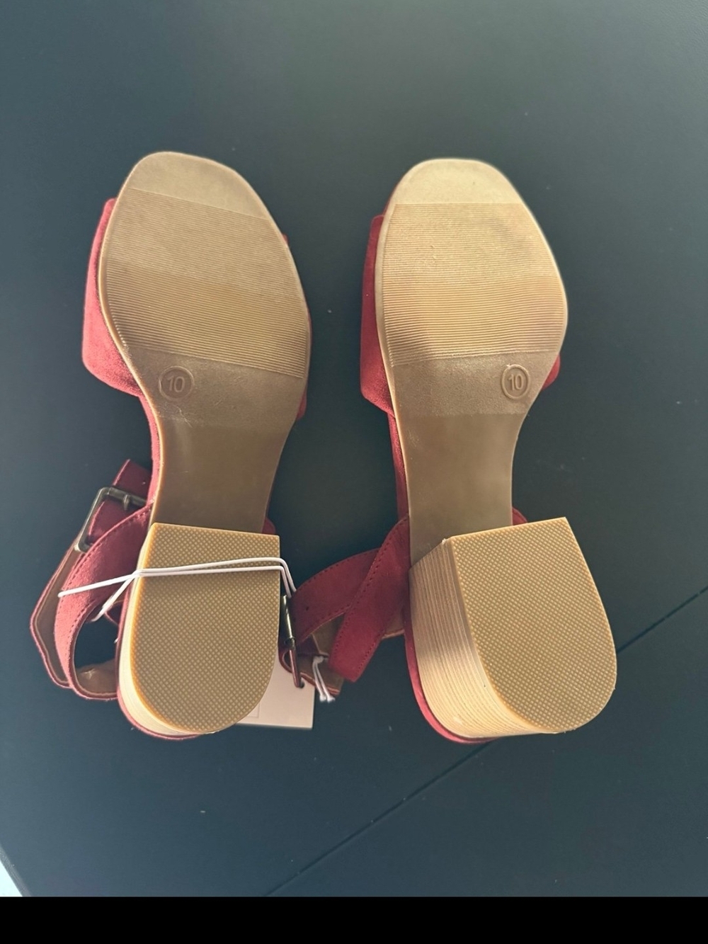 Universal Thread Red Open-Toe Ankle-Strap Sandals - Picture 3 of 4